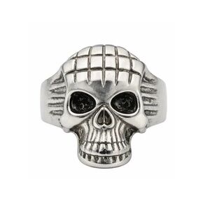 NEW Skull Head Polished Silver/SS Retro Ring - Size 9.25